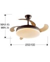 VENTO-VENTILADOR MARRON D50/100 DIMABLE