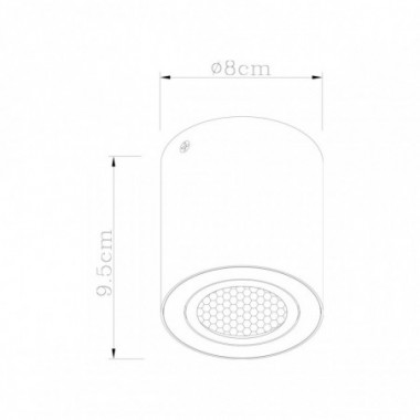 DOWN LIGHT SILOS NEGRO 1 X 25W GU-10