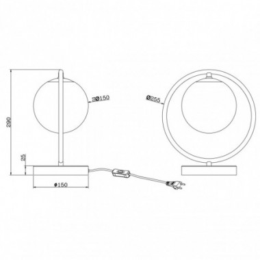 SOBREMESA ODIL LAT?N  1 X 40W E-14