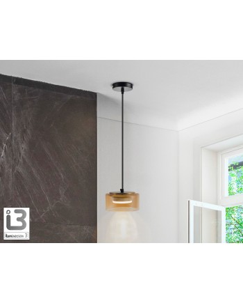 I3-OLAIA- LAMPARA 1L NEGRO-AMBAR