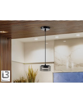 I3-OLAIA- LAMPARA 1L NEGRO-SMOKY
