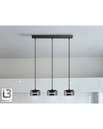 I3-OLAIA- LAMPARA 3L NEGRO-SMOKY