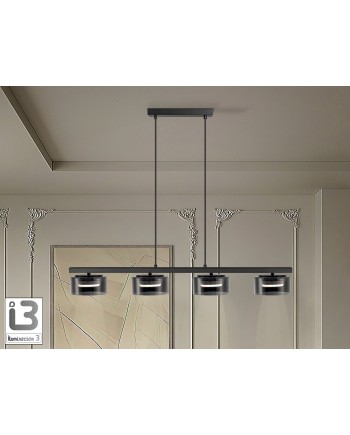 I3-OLAIA- LAMPARA 4L NEGRO-SMOKY