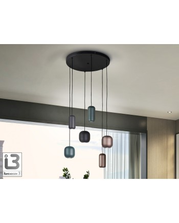 I3-NIMES- LAMPARA 6L NEGRO-COLORES