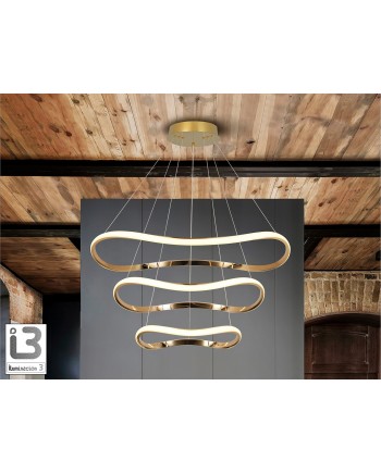 I3-NAOS-LAMPARA ORO ROSA 3 AROS D80