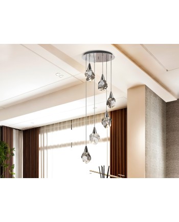 LAMPARA 6L·AQUARIA· CROMO