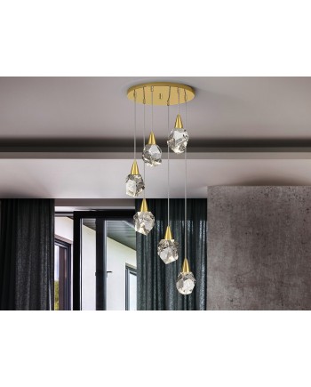 LAMPARA 6L·AQUARIA·ORO MATE