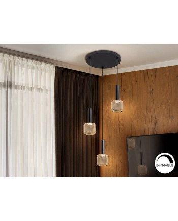LAMPARA 3L ·SINCRO· NEGRO/ORO