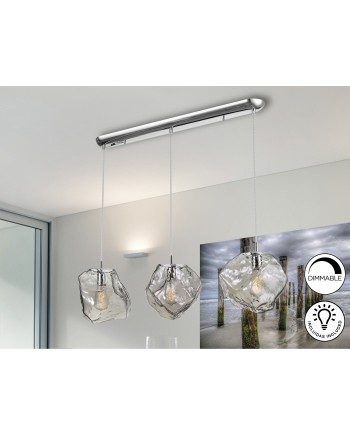 LAMPARA 3L·PETRA· CROMO E27