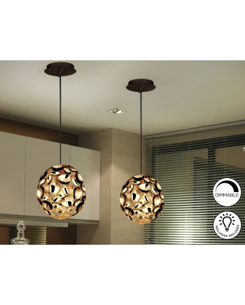 LAMPARA 1L·NARISA·Ø18 ORO ROSA