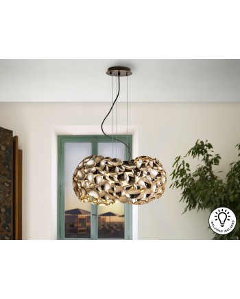 LAMPARA 5L·NARISA·Ø47 ORO ROSA