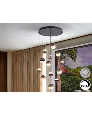 ORBES-LAMPARA 13L NEGRO/COBRE/LATON