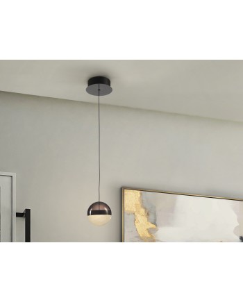 ORBES- LAMPARA 1L CROMO NEGRO D12