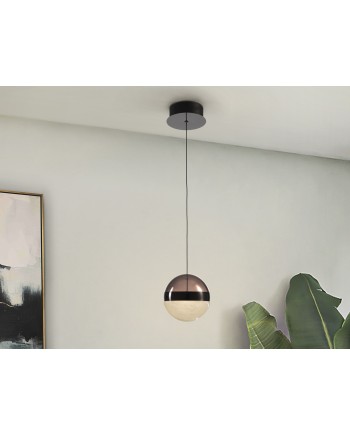 ORBES- LAMPARA 1L CROMO NEGRO D15