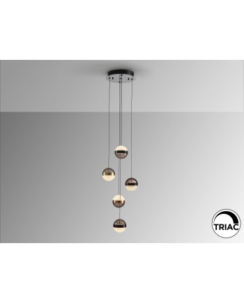 ORBES-LAMPARA 5L NEGRO/COBRE/LATON