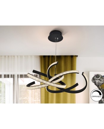 LAMPARA ·RING II· NEGRO 70Ø