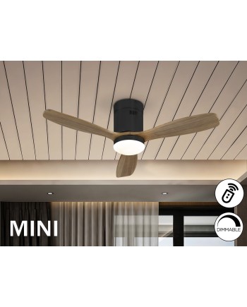 SIROCO MINI-VENTILADOR NEG/NOGAL DIM