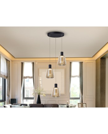 I3-CARISA- LAMPARA 3L NEGRO D35