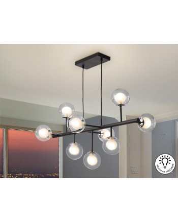 LAMPARA  9L·ALTAIS·NEGRO/CROMO