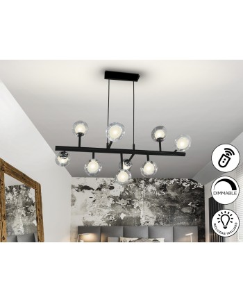 LAMPARA  9L·ALTAIS·NEGRO/CROMO