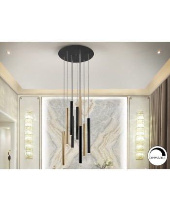 LAMPARA·VARAS·ORO/NEGRO 9L