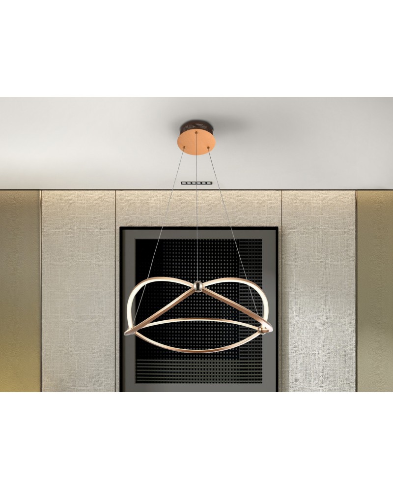 LAMPARA LED ·OCELLIS·60Ø ORO ROSA