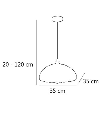 COLGANTE 35 AGADIR BLANCO 1 X 60W E-27