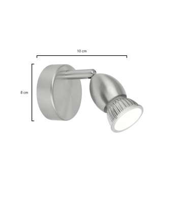 FOCO BALA NIQUEL SATINADO 1 X 40W GU-10