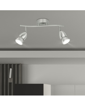 REGLETA 2L BALA NIQUEL SATINAD 2 X 40W GU-10