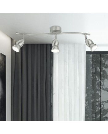 REGLETA 3L BALA NIQUEL SATINAD 3 X 40W GU-10