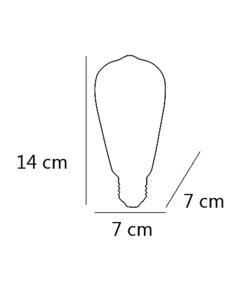 BOMBILLA LED 6W PERA AMBAR LED 6W 570LM 3000K - E-27