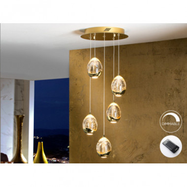 LAMPARA Ø30 ·ROCIO· 5 LED ORO