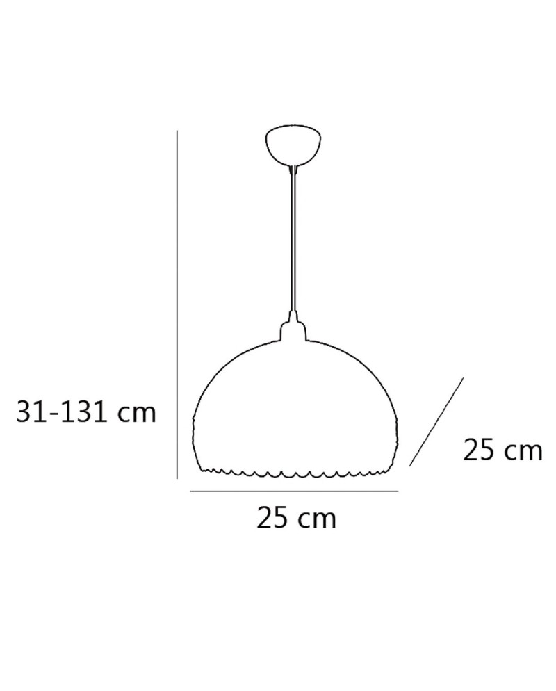 COLGANTE GEMA CROMO 1 X 60W E-27