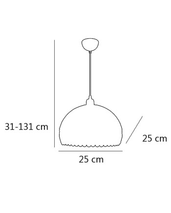 COLGANTE GEMA CROMO 1 X 60W E-27