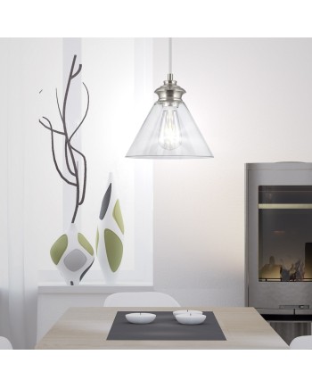 COLGANTE KETA NIQUEL SATINADO 1 X 60W E-27