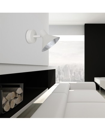 APLIQUE KOBI BLANCO-PLATA 1 X 40W E-14