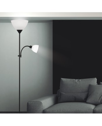 PIE DE SALON  KOPEN NEGRO C/L 1 X 60W E-27 + 1 X 40W E-14