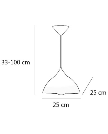 COLGANTE KOPEN BLANCO 1 X 60W E-27