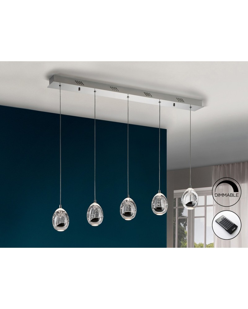 ROCIO- LAMPARA  5L  CROMO DIMABLE
