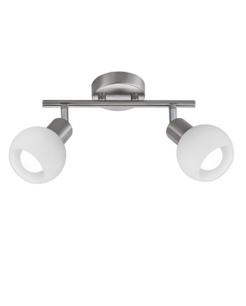 REGLETA 2L OPAL NIQUEL SATIN. 2 X 40W E-14