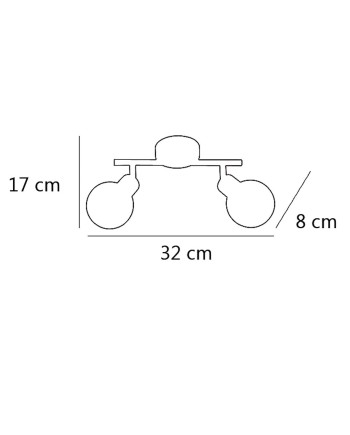 REGLETA 2L OPAL NIQUEL SATIN. 2 X 40W E-14