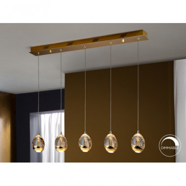 LAMPARA ·ROCIO· 5 LED ORO