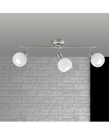 REGLETA 3L OPAL NIQUEL SATIN. 3 X 40W E-14