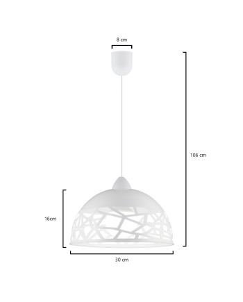 COLGANTE PANG BLANCO 1 X 60W E-27