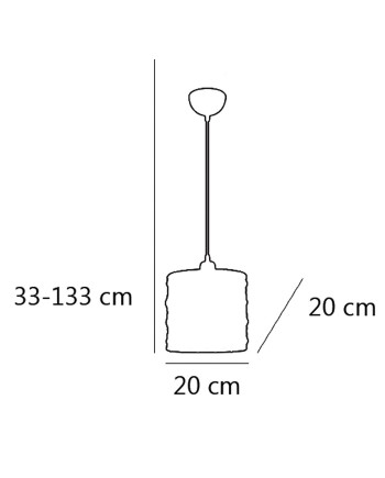 COLGANTE RABAT CROMO 1 X 60W E-27