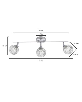 REGLETA 3L ROLO CROMO 3 X 40W G-9