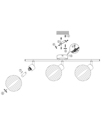 REGLETA 3L ROLO CUERO 3 X 40W G-9