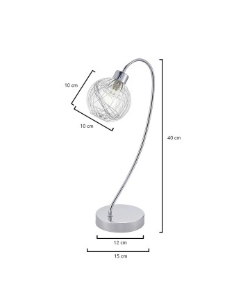 SOBREMESA ROLO CROMO 1 X 40W G-9