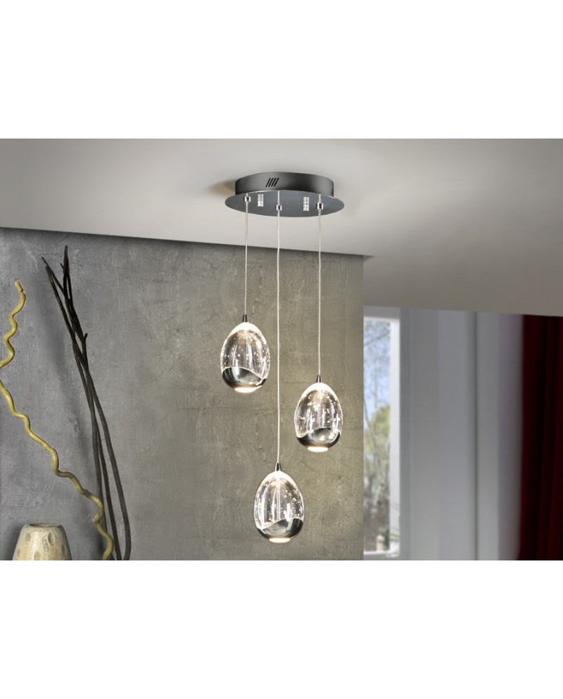 ROCIO- LAMPARA 3L CROMO 25D