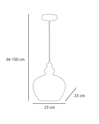 COLGANTE LUMPUR CUERO 1 X 60W E-27